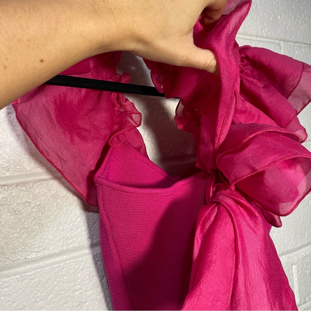 Source Unknown Pink Ruffle Blouse - Picture 10 of 14